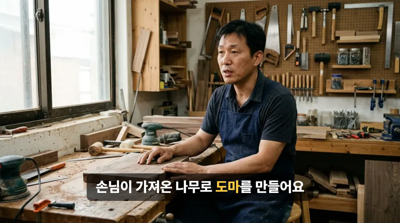 자막 넣은 가로 영상 장면 샘플 (AI 그림)